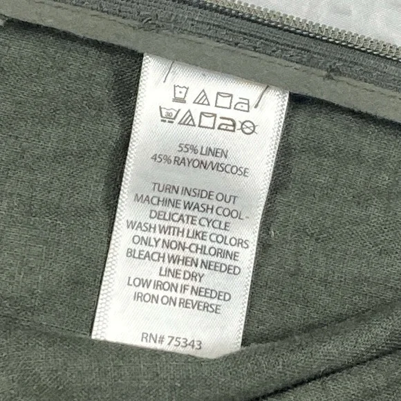 Nicole Miller Sleeveless Utility Wide Leg Linen Jumpsuit Women 2 Green Oversized - Picture 14 of 14